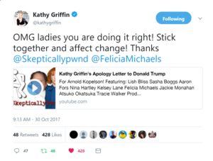 Kathy Griffiin Tweets Apology Letter Video